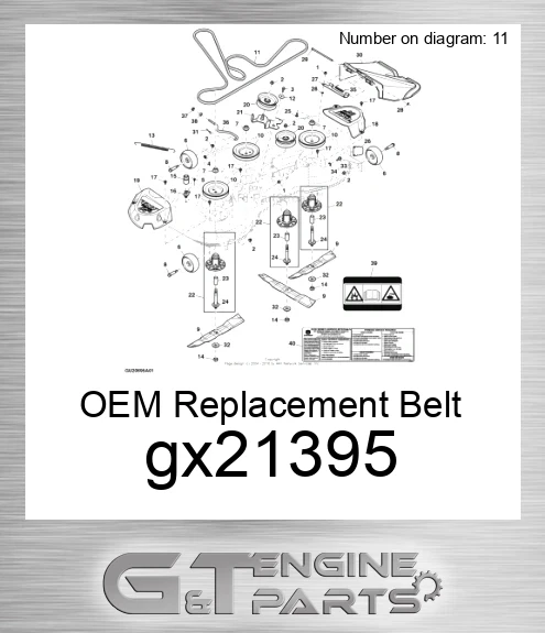 GX21395 OEM Replacement Belt