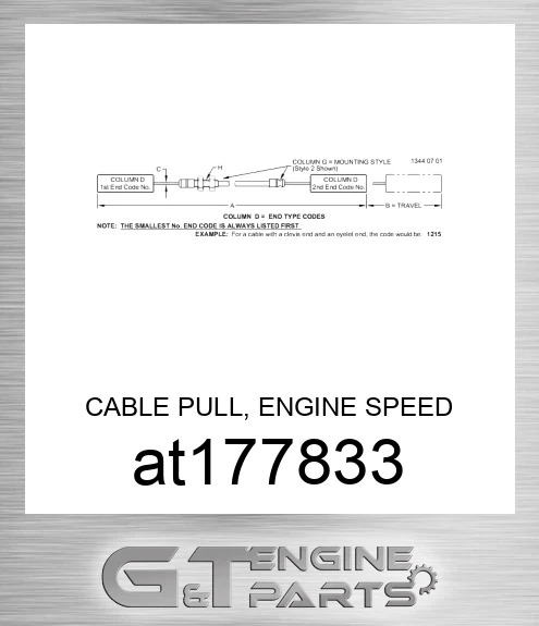 AT177833 CABLE PULL, ENGINE SPEED CONTROL EN
