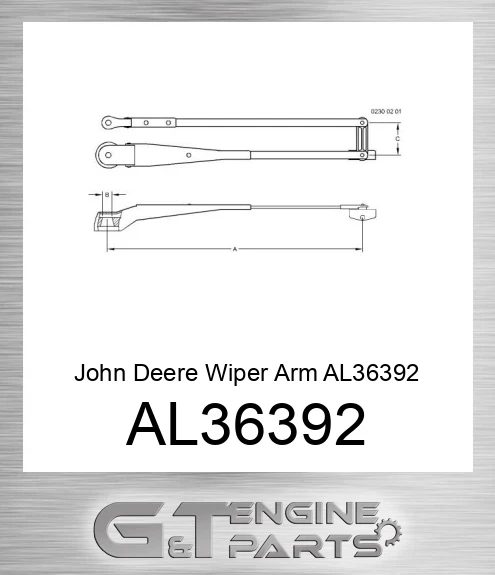 AL36392 John Deere Wiper Arm AL36392