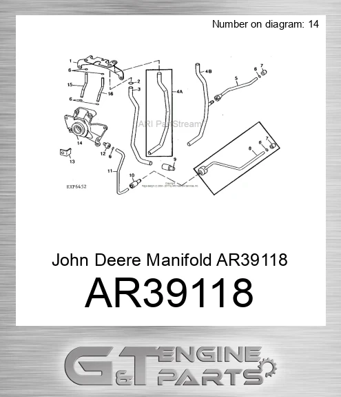 AR39118 John Deere Manifold AR39118