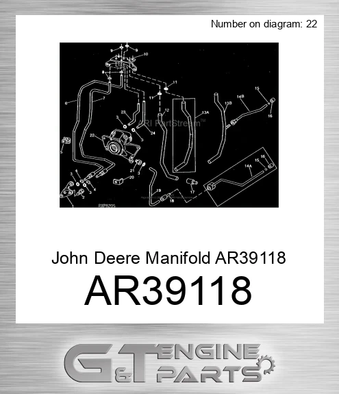 AR39118 John Deere Manifold AR39118