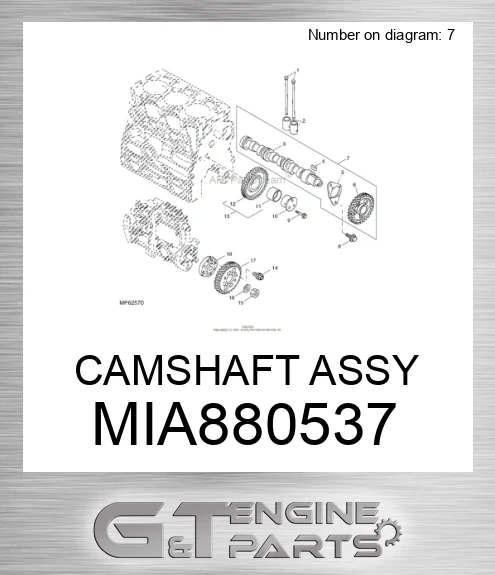 MIA880537 CAMSHAFT ASSY