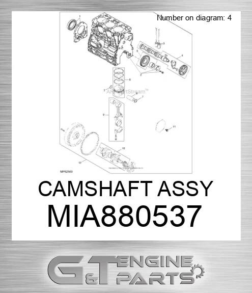 MIA880537 CAMSHAFT ASSY