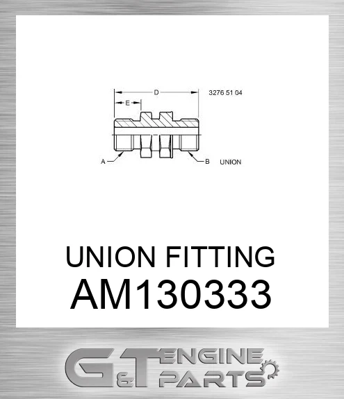 AM130333 UNION FITTING