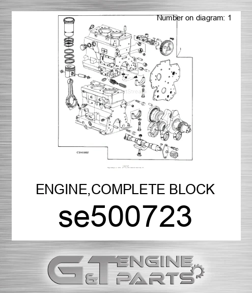 SE500723 ENGINE,COMPLETE BLOCK ASSEMBLY-4CYL