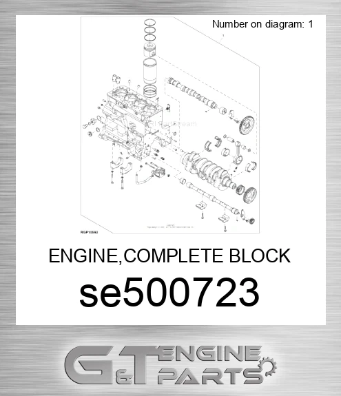 SE500723 ENGINE,COMPLETE BLOCK ASSEMBLY-4CYL