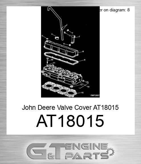 AT18015 John Deere Valve Cover AT18015