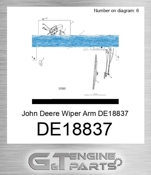 DE18837 Wiper Arm