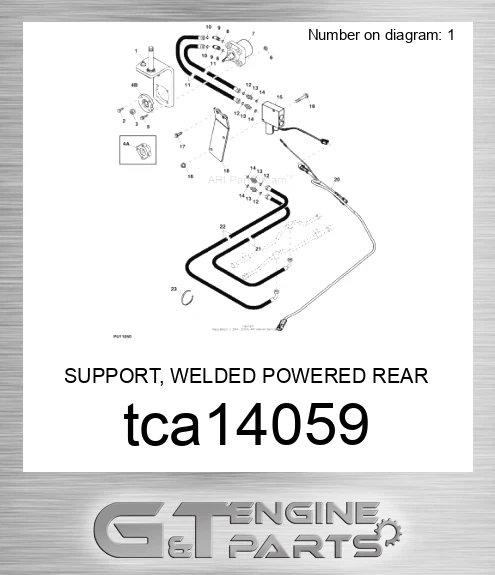 TCA14059 SUPPORT, WELDED POWERED REAR WHEEL