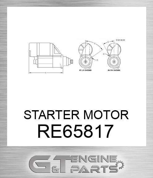 RE65817 STARTER MOTOR