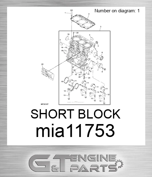 MIA11753 SHORT BLOCK