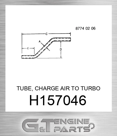 H157046 TUBE, CHARGE AIR TO TURBO