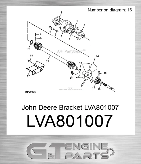 LVA801007 John Deere Bracket LVA801007