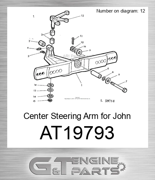 AT19793 Center Steering Arm for Tractor,