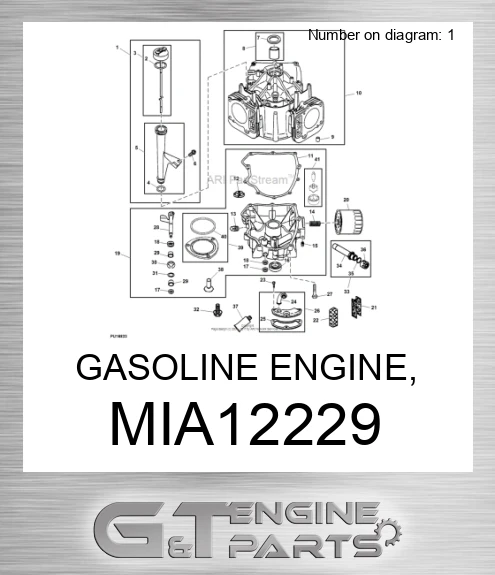 MIA12229 GASOLINE ENGINE, ENGINE,GAS,BRIGGS,