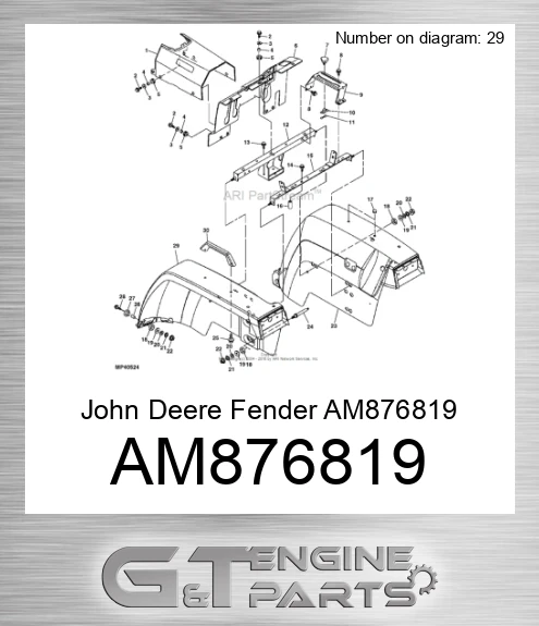 AM876819 John Deere Fender AM876819