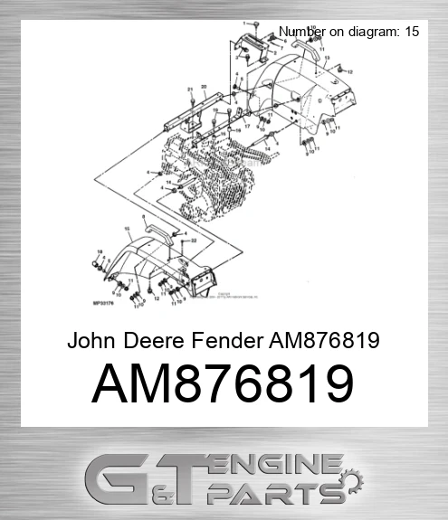 AM876819 John Deere Fender AM876819