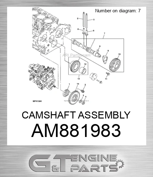 AM881983 CAMSHAFT ASSEMBLY