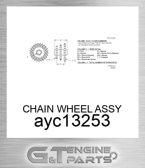 AYC13253 CHAIN WHEEL ASSY