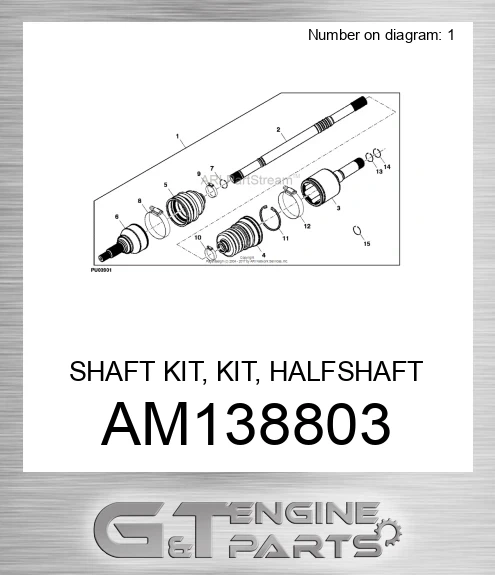 AM138803 SHAFT KIT, KIT, HALFSHAFT SERVICE
