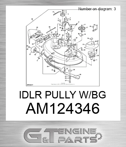 AM124346 IDLR PULLY W/BG