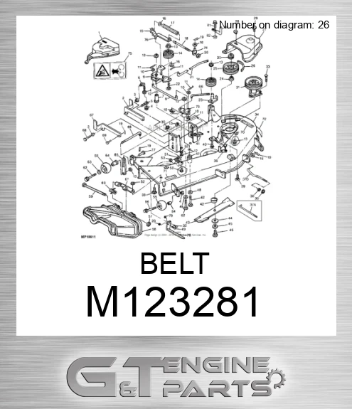 M123281 BELT made to fit JOHN DEERE Price 36.83