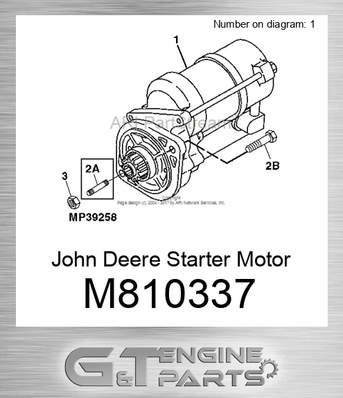 M810337 John Deere Starter Motor M810337