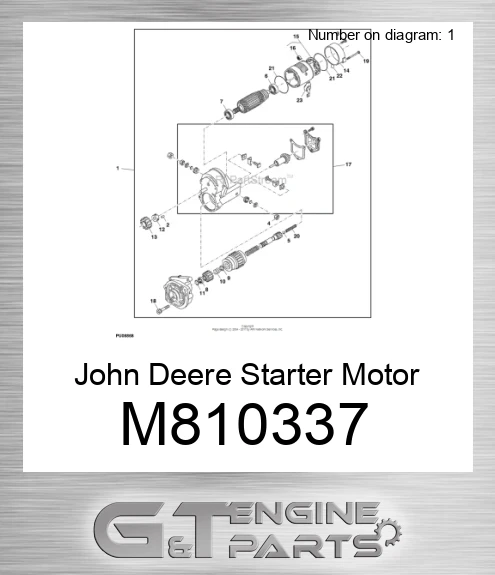 M810337 John Deere Starter Motor M810337