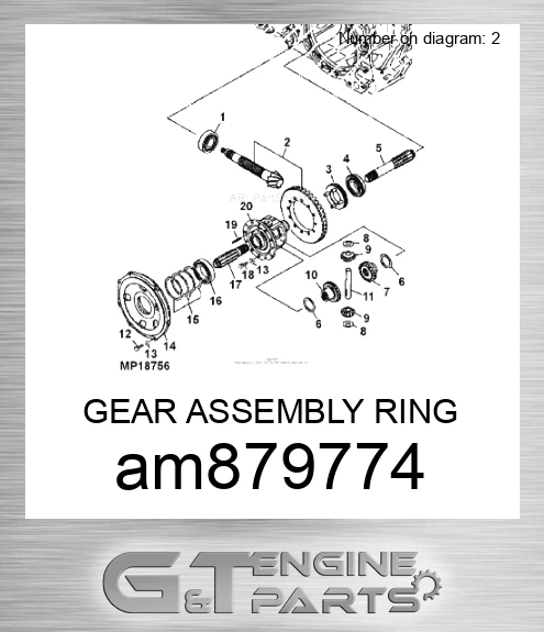 AM879774 GEAR ASSEMBLY RING