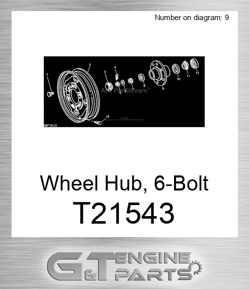 T21543 Wheel Hub, 6-Bolt