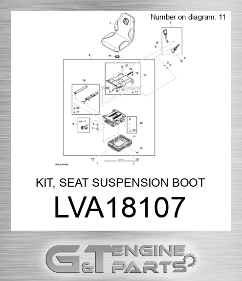 LVA18107 KIT, SEAT SUSPENSION BOOT