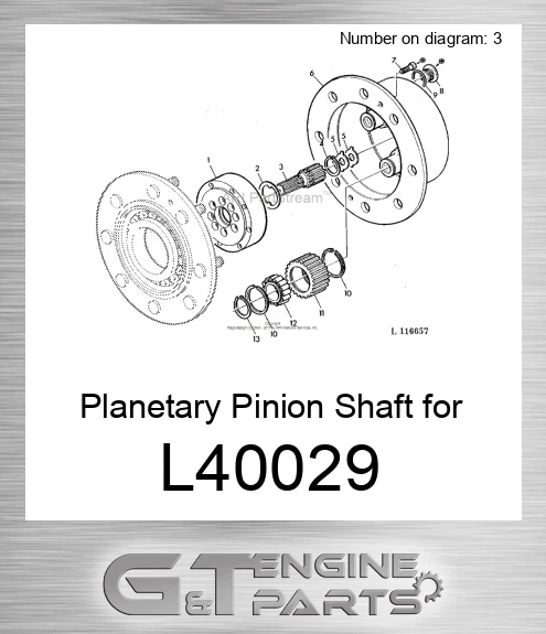 L40029 Planetary Pinion Shaft for Tractor,