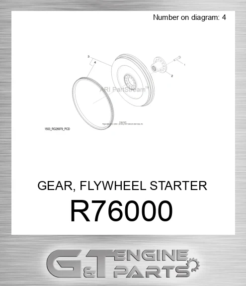 R76000 GEAR, FLYWHEEL STARTER