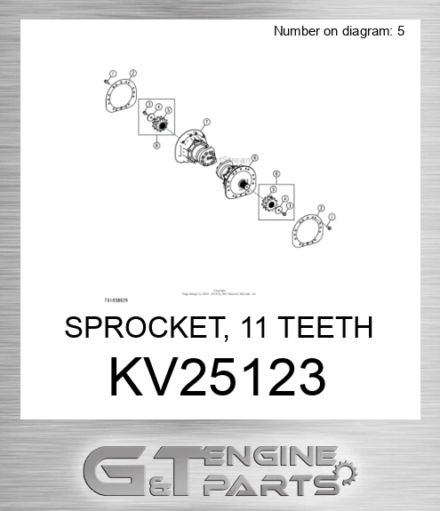 KV25123 SPROCKET, 11 TEETH