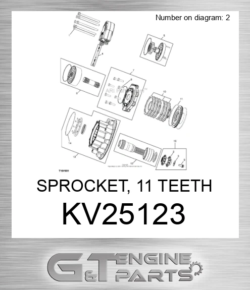 KV25123 SPROCKET, 11 TEETH