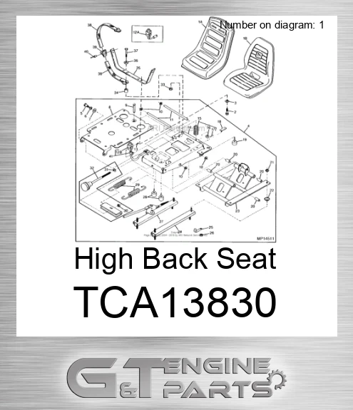 TCA13830 High Back Seat