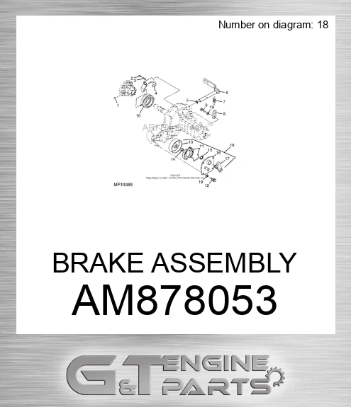 AM878053 BRAKE ASSEMBLY