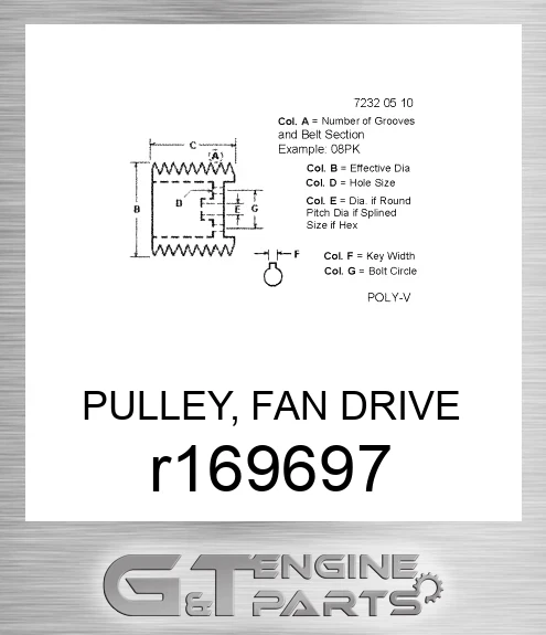 R169697 PULLEY, FAN DRIVE