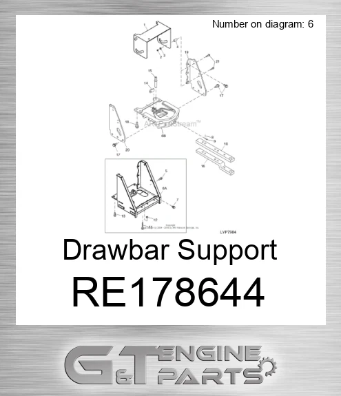 RE178644 Drawbar Support