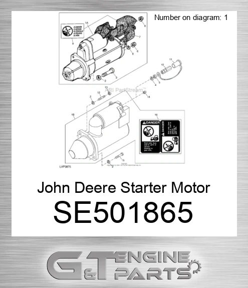 SE501865 Starter Motor Reman