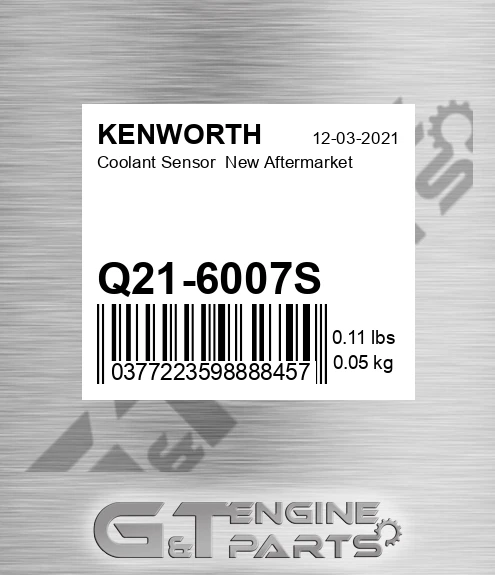 Q21-6007S Coolant Sensor New Aftermarket