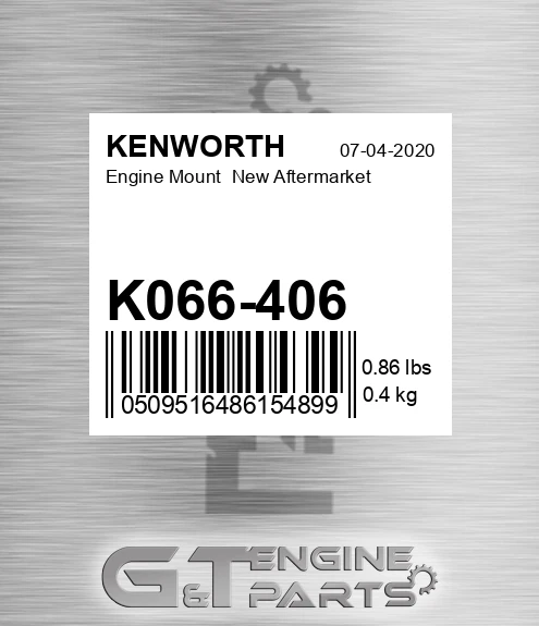 K066-406 Engine Mount New Aftermarket