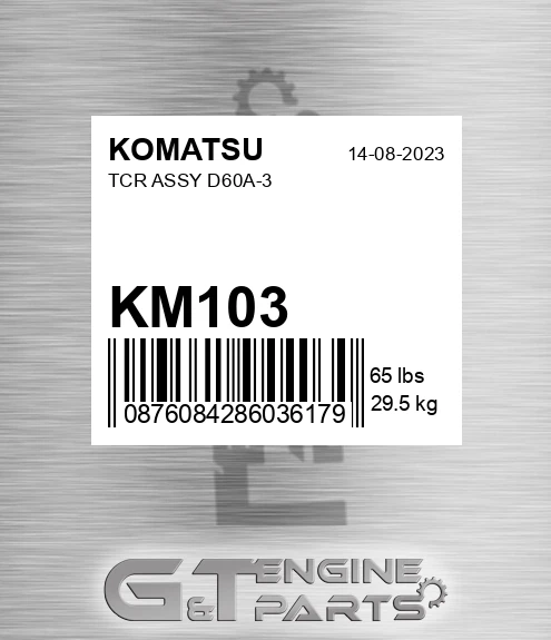 KM103 TCR ASSY D60A-3