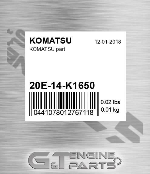 20E-14-K1650 KOMATSU part