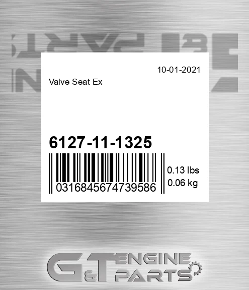 6127-11-1325 Valve Seat Ex