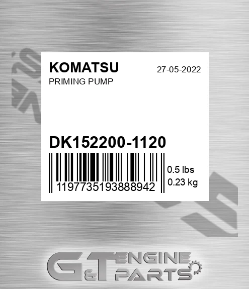 Dk152200-1120 Priming Pump