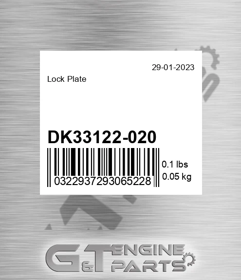 Dk33122-020 Lock Plate