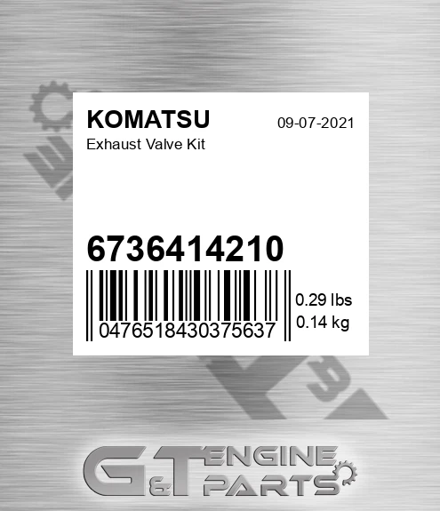 6736414210 Exhaust Valve Kit