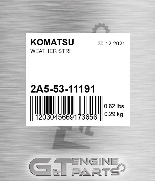 2A5-53-11191 WEATHER STRI made to fit KOMATSU | WARRANTY | Price: $376.40