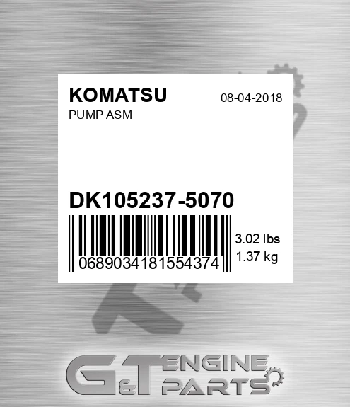 DK105237-5070 PUMP ASM